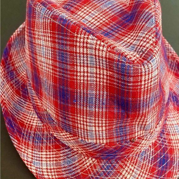 American Patriotic LED Fedora Trilby light up cloth hat w/ on/off 4th of July - Picture 5 of 6